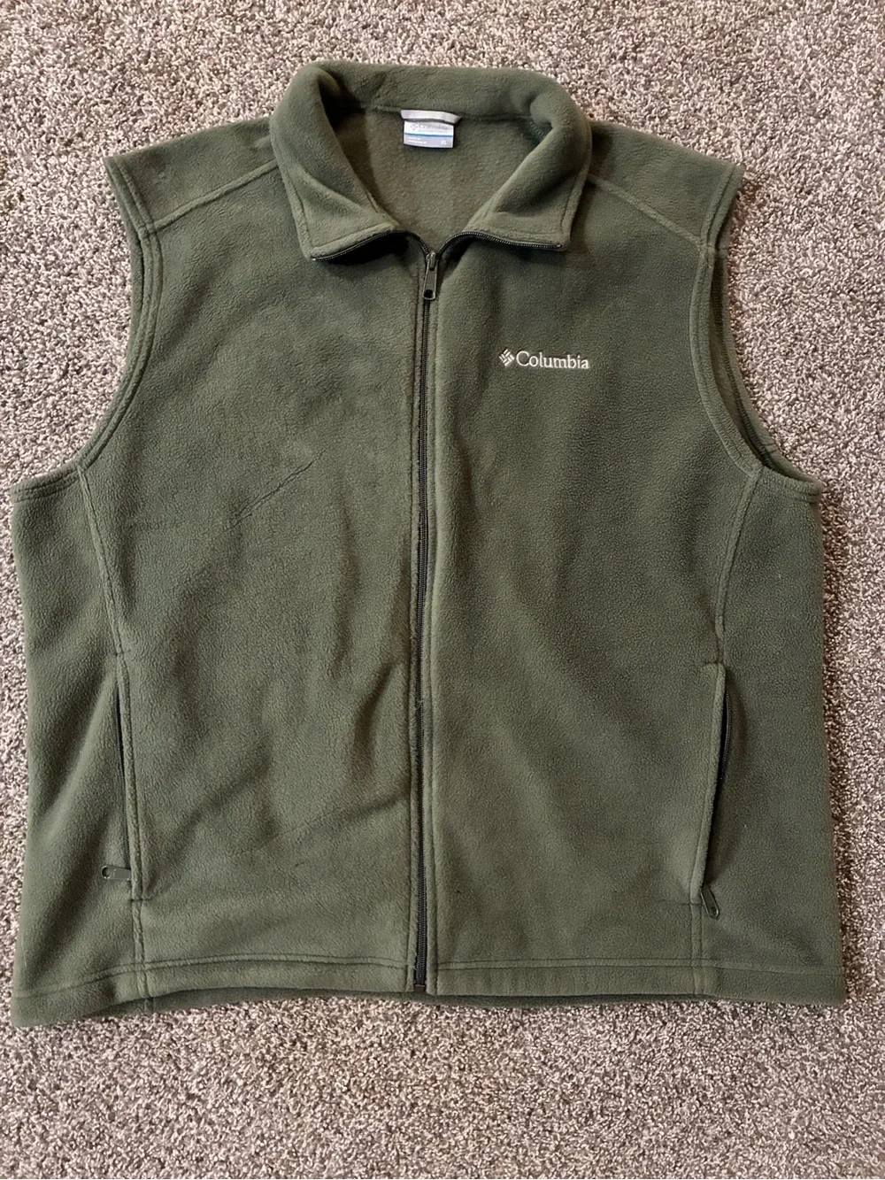 Columbia Olive Green Full-Zip Fleece Jacket